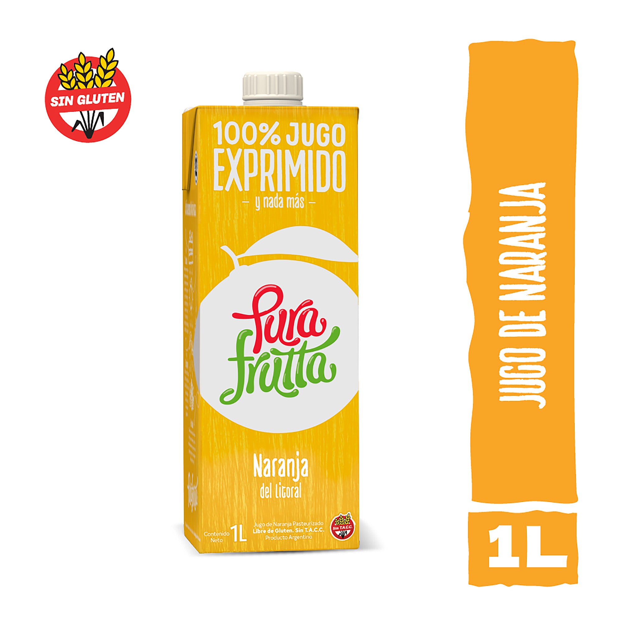 Jugo de Naranja 100% Exprimido – Pura Frutta 1L