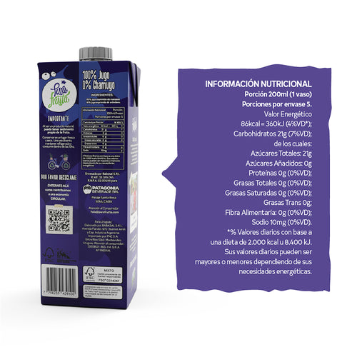 Jugo de Arándanos y Manzana 100% Exprimido – Pura Frutta 1L