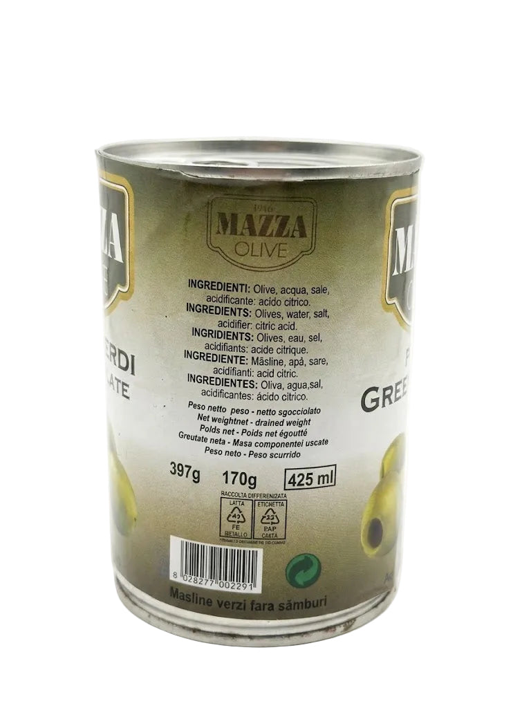 Aceitunas verdes descarozadas Mazza - 397g