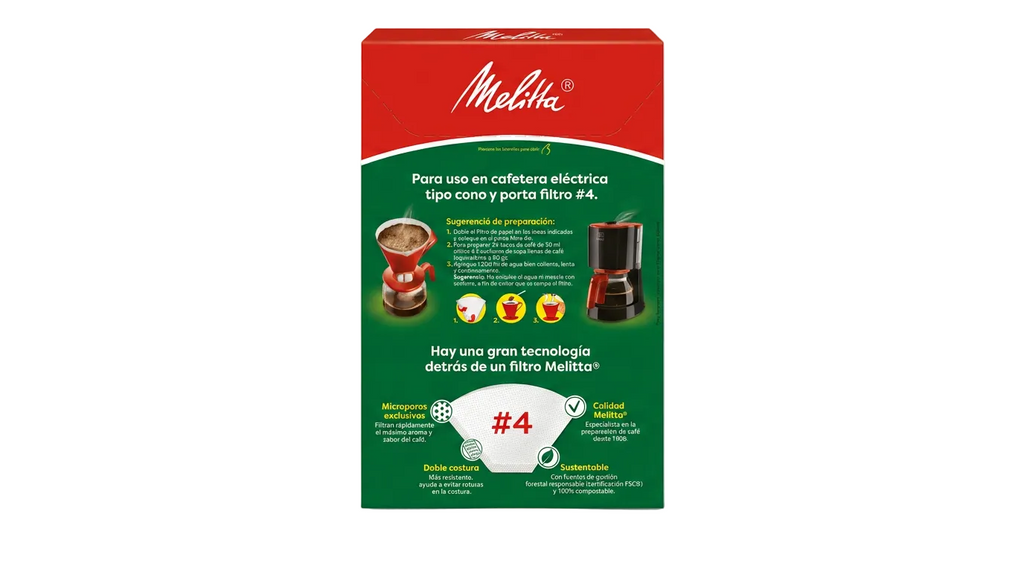 Filtro de Papel Melitta - N° 4 grande