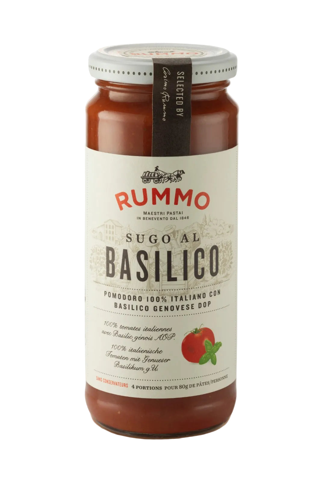 Salsa Pronta Al Basilico Rummo - 340g
